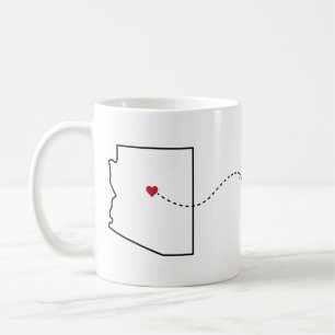 Arizona to Oklahoma - Heart2Heart Coffee Mug