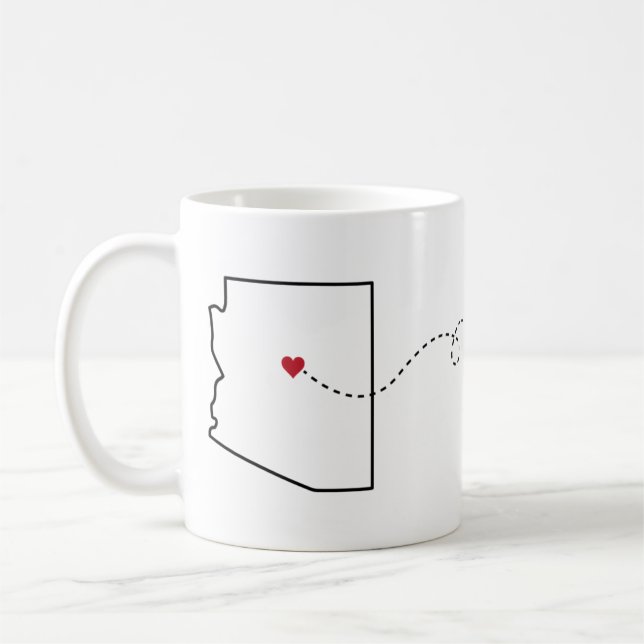 Arizona to Tennessee - Heart2Heart Coffee Mug (Left)