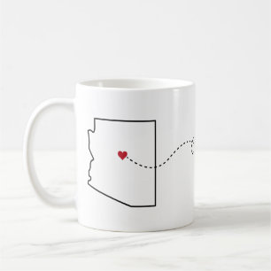 Arizona to Virginia - Heart2Heart Coffee Mug