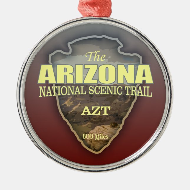 Arizona Trail (arrowhead) Metal Ornament (Front)