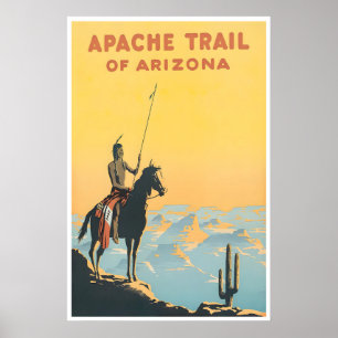 Arizona Travel Poster Desert Art Native American