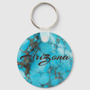 Arizona Turquoise Nugget with  Pyrite Matrix 2 Key Ring
