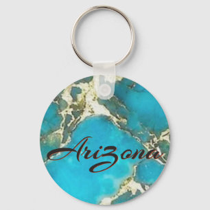 Arizona Turquoise with  Pyrite Matrix 2 Key Ring