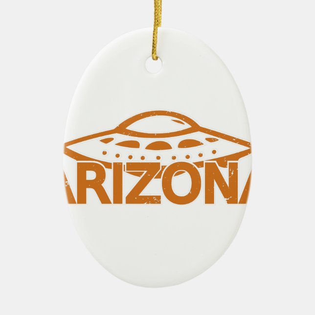 Arizona UFO Ceramic Tree Decoration (Front)