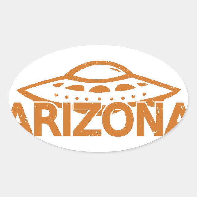 Arizona UFO Oval Sticker (Front)