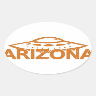 Arizona UFO Oval Sticker