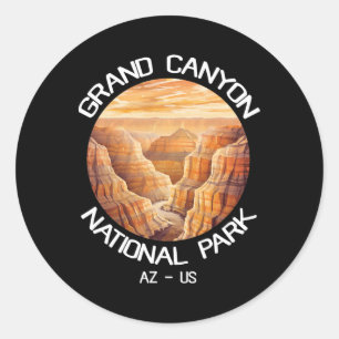 Arizona Us National Park Travel Hiking Grand Canyo Classic Round Sticker