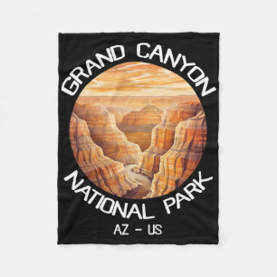 Arizona Us National Park Travel Hiking Grand Canyo Fleece Blanket