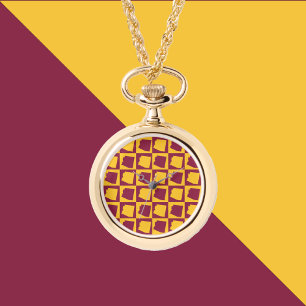 Arizona US State Maroon and Gold Pattern Watch