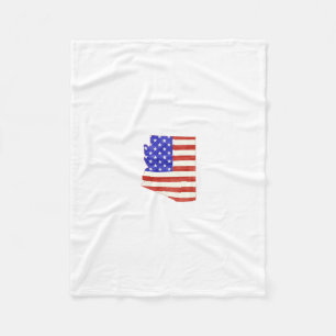Arizona USA silhouette state map Fleece Blanket