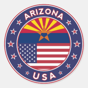 Arizona, USA states Classic Round Sticker