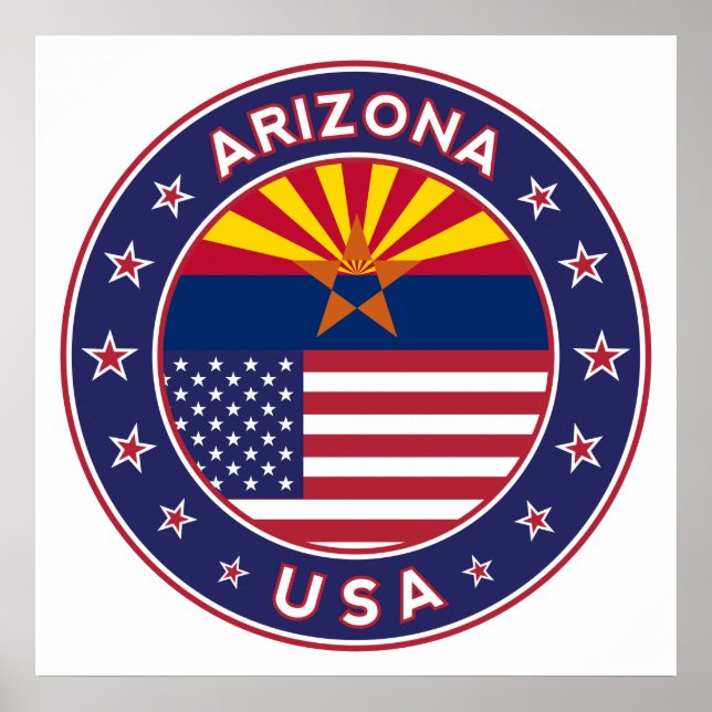 Arizona, USA states Poster (Front)