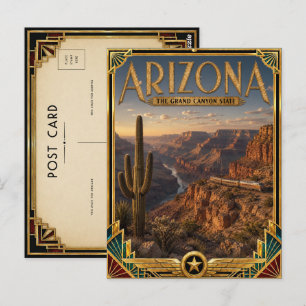 Arizona Vintage Art Deco Golden Age Postcard