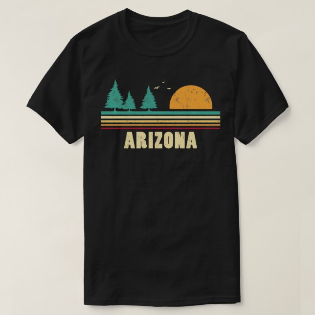 Arizona Vintage Pine Sunset Souvenir  T-Shirt (Design Front)