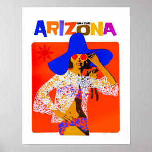Arizona Vintage Style Travel Poster