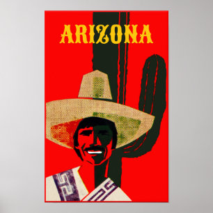 Arizona Vintage Style Travel Poster