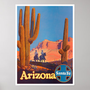 Arizona vintage travel poster