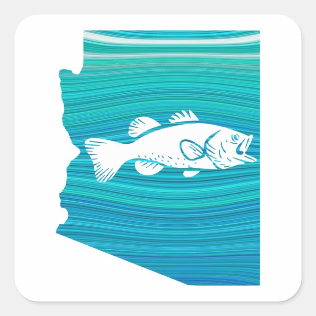 Arizona Wave Fishing Square Sticker (Front)