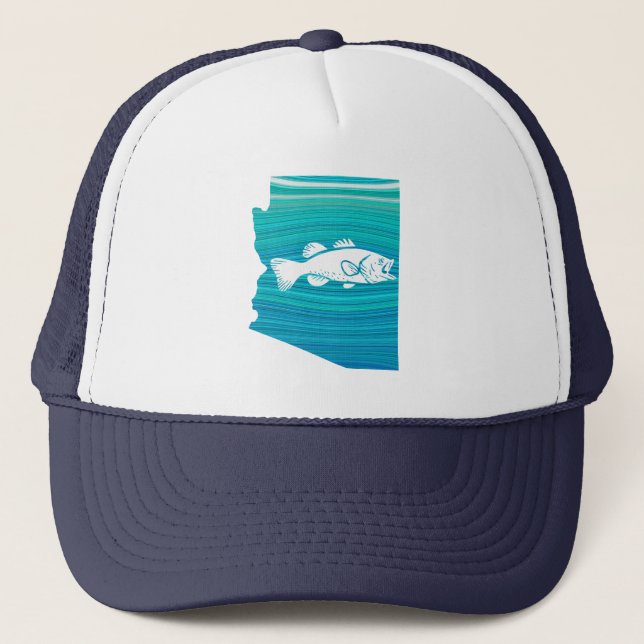 Arizona Wave Fishing Trucker Hat (Front)