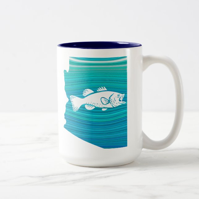 Arizona Wave Fishing Two-Tone Coffee Mug (Right)