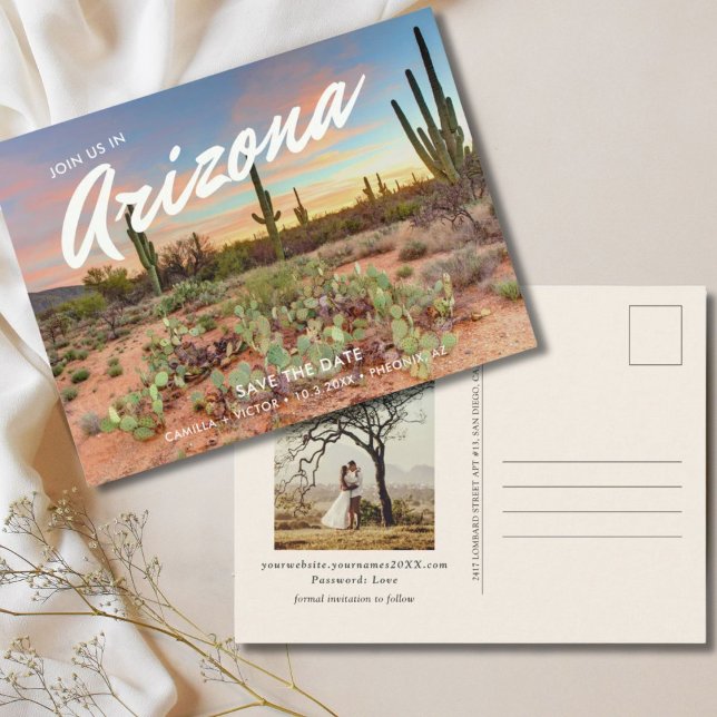 Arizona Wedding Save the Date Postcard (Arizona Wedding Save the Date Postcard
)