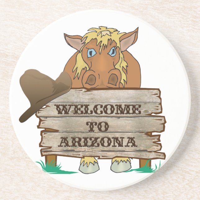 Arizona Welcome Horse Coaster (Front)