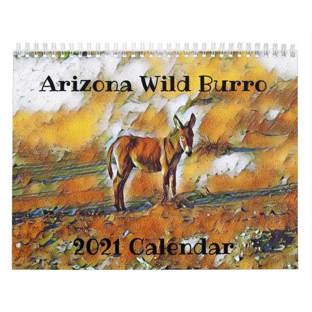 Arizona Wild Burro 2022 Calendar (Cover)