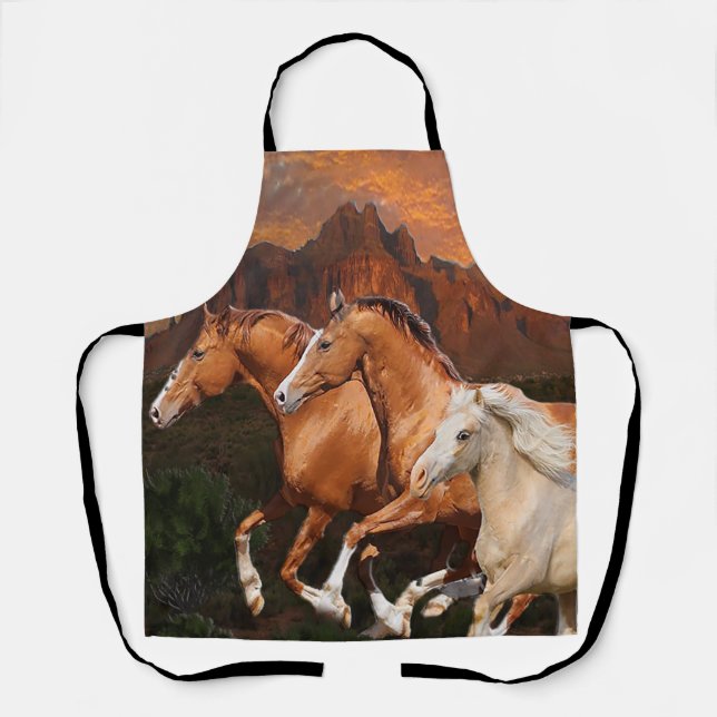 Arizona Wild horses Apron (Front)