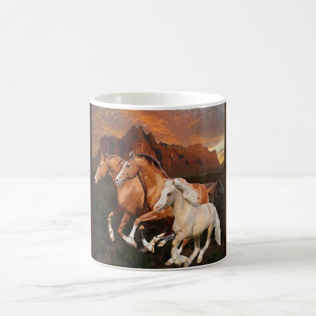Arizona Wild horses Coffee Mug (Center)