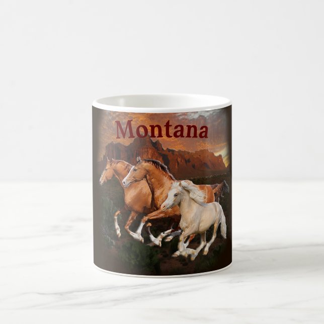 Arizona Wild horses Coffee Mug (Center)