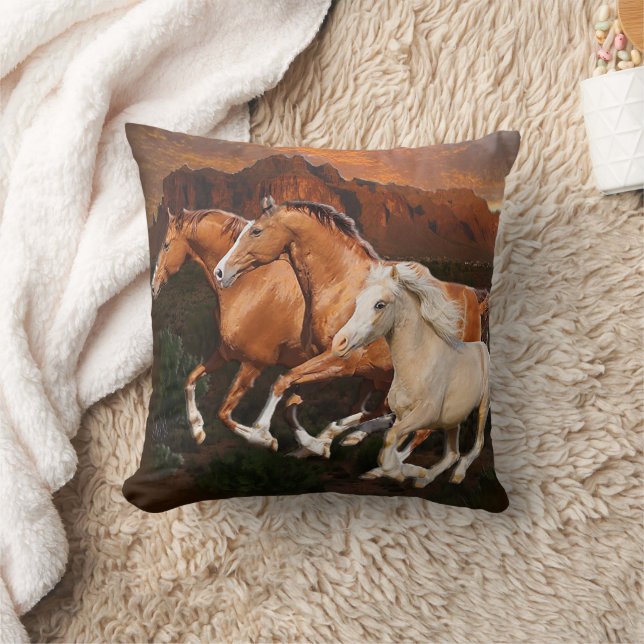 Arizona Wild horses Cushion (Blanket)