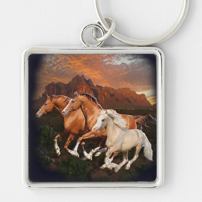 Arizona Wild horses Key Ring (Front)