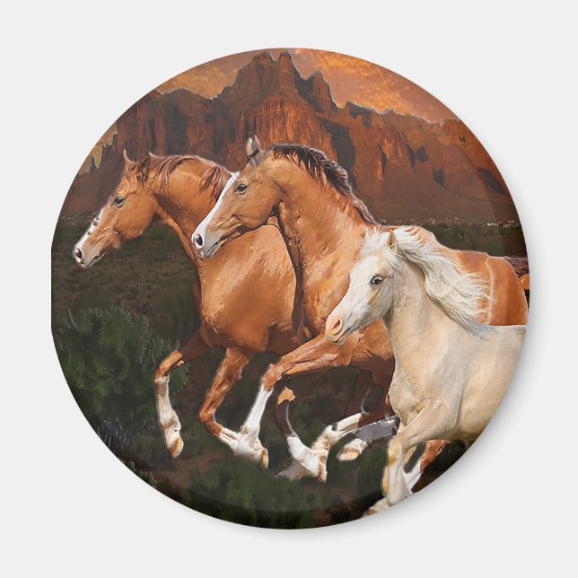 Arizona Wild horses Magnet (Front)