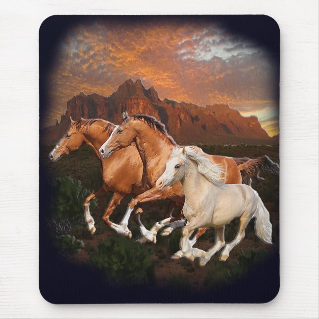 Arizona Wild horses Mouse Pad (Front)