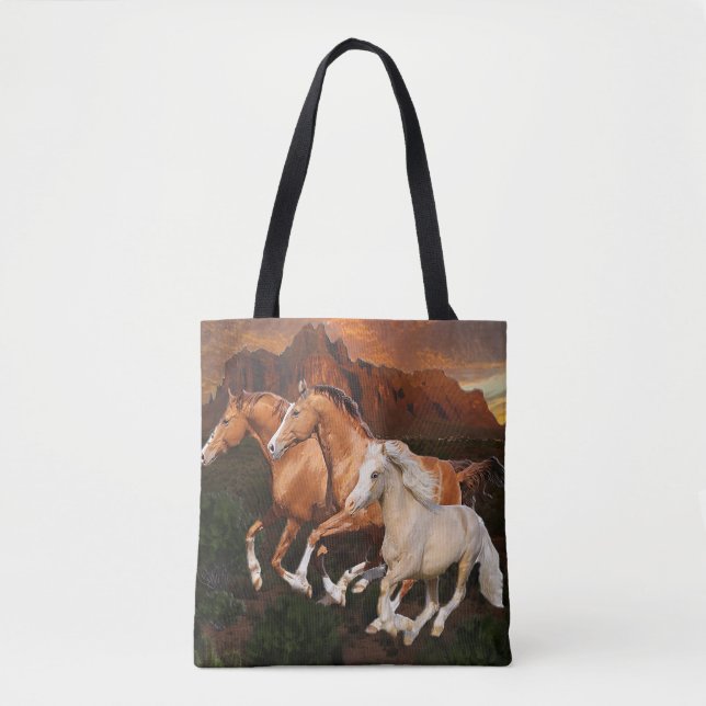 Arizona Wild horses Tote Bag (Front)