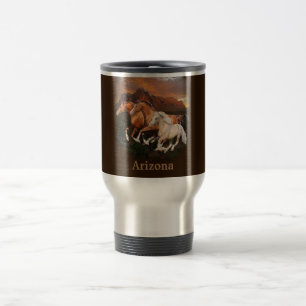 Arizona Wild horses Travel Mug