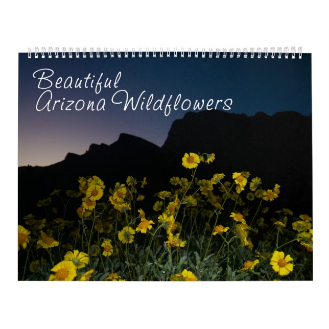 Arizona Wildflowers large two page calendar (Cover)