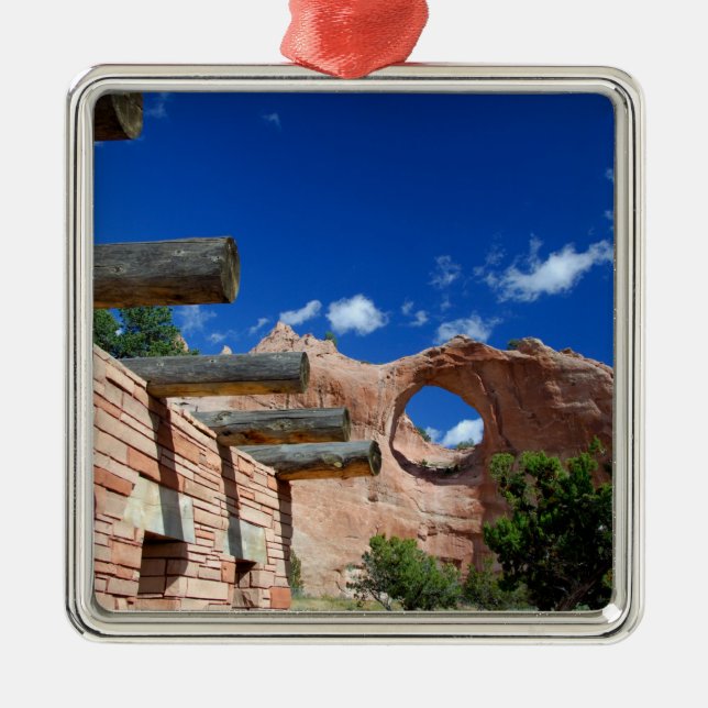 Arizona, Window Rock. Capital of the Navajo Metal Tree Decoration (Front)