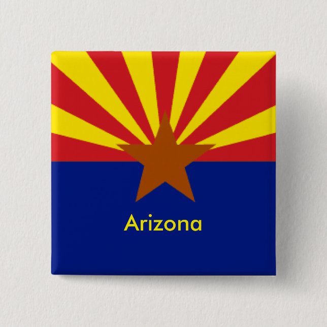 ArizonaButton 15 Cm Square Badge (Front)