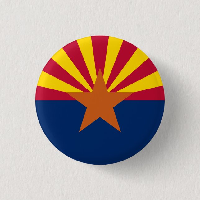 Arizonan Flag, Flag of Arizona 3 Cm Round Badge (Front)