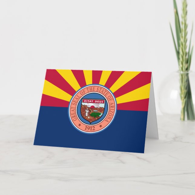 Arizonan Flag & Seal, Flag of Arizona Card (Front)