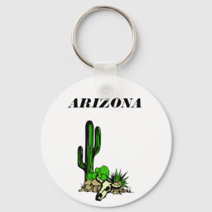 Arizona's Cactusand skull keychain