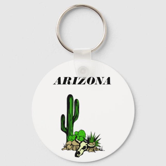 Arizona's Cactusand skull keychain (Front)