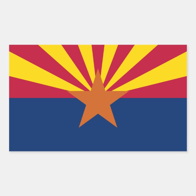 Arizona's Flag Rectangular Sticker (Front)