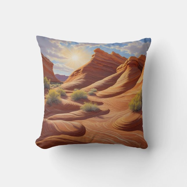 Arizona's The Wave in Coyote Buttes Cushion (Front)