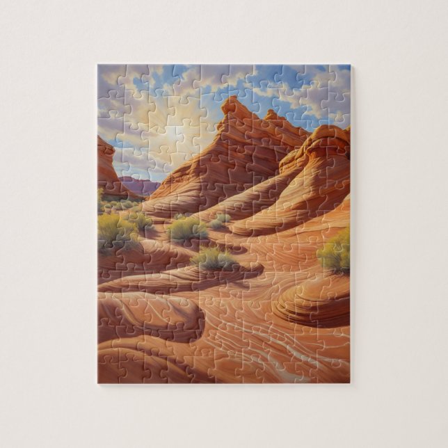 Arizona's The Wave in Coyote Buttes Jigsaw Puzzle (Vertical)