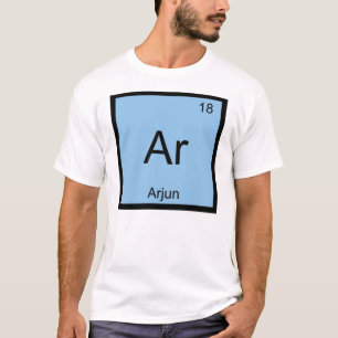 Arjun Name Chemistry Element Periodic Table T-Shirt