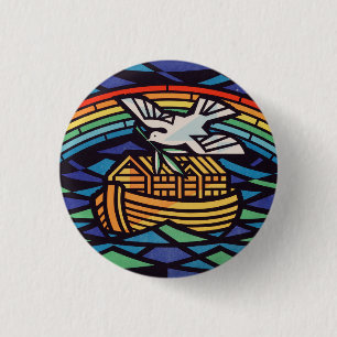 Ark of Noah with Holy Spirit 3 Cm Round Badge