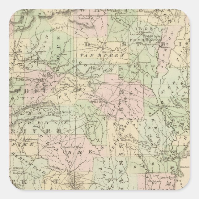 Arkansas 2 square sticker (Front)