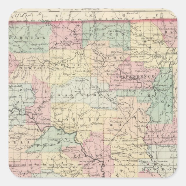 Arkansas 3 square sticker (Front)